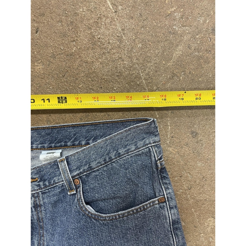 Levis 550 Shorts Mens 36 Blue Denim Relaxed Fit Bermuda Stone Wash 5-Pocket - Picture 13 of 16